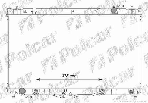 Polcar 813708-3 - Radiator, engine cooling autospares.lv