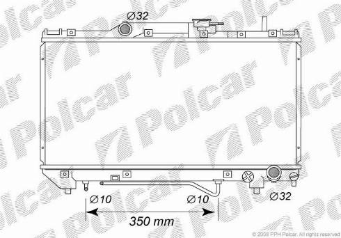 Polcar 812208-5 - Radiator, engine cooling autospares.lv