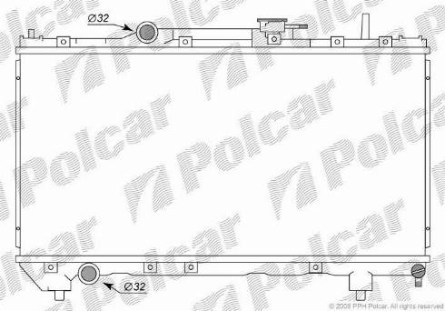 Polcar 8122081K - Radiator, engine cooling autospares.lv