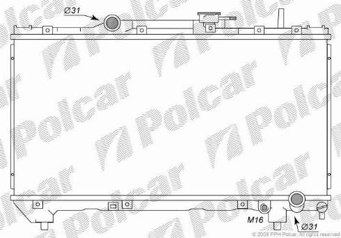 Polcar 8122082K - Radiator, engine cooling autospares.lv