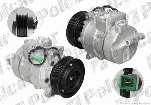 Polcar 8FK351132581 - Compressor, air conditioning autospares.lv