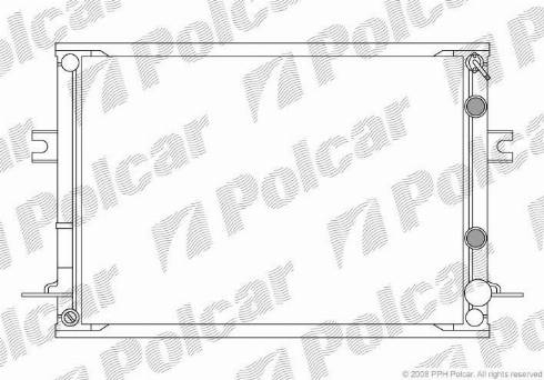 Polcar 3049081X - Radiator, engine cooling autospares.lv