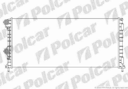 Polcar 3040085X - Radiator, engine cooling autospares.lv