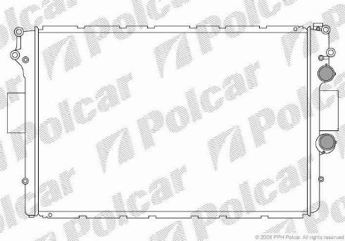 Polcar 3052083X - Radiator, engine cooling autospares.lv