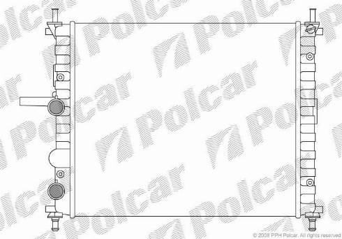 Polcar 306508-2 - Radiator, engine cooling autospares.lv