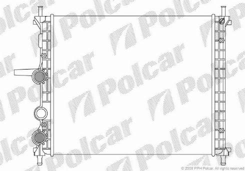 Polcar 3066081X - Radiator, engine cooling autospares.lv