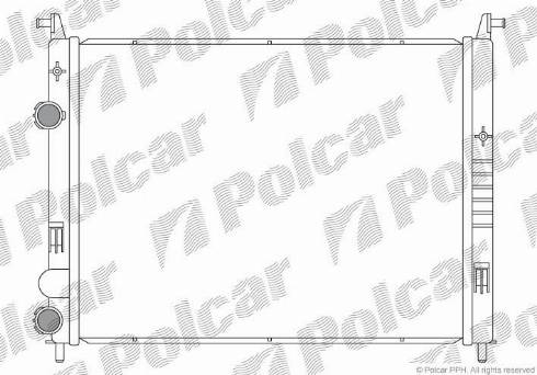 Polcar 3005085X - Radiator, engine cooling autospares.lv