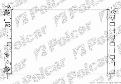 Polcar 3005082X - Radiator, engine cooling autospares.lv