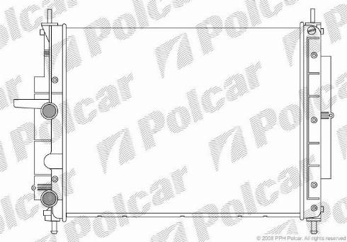 Polcar 3019084X - Radiator, engine cooling autospares.lv