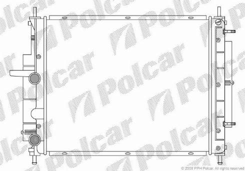 Polcar 3019086X - Radiator, engine cooling autospares.lv