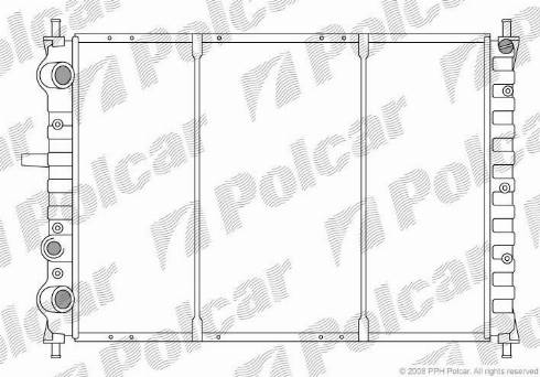 Polcar 3019081X - Radiator, engine cooling autospares.lv