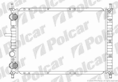 Polcar 301908-1 - Radiator, engine cooling autospares.lv