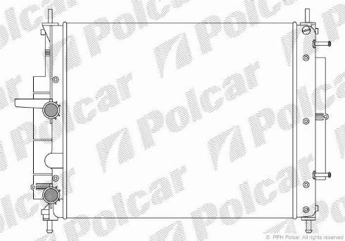 Polcar 301908A6 - Radiator, engine cooling autospares.lv