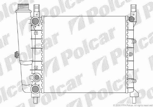 Polcar 3016089X - Radiator, engine cooling autospares.lv