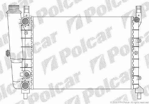 Polcar 3016087X - Radiator, engine cooling autospares.lv