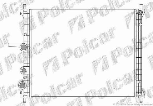 Polcar 3018089X - Radiator, engine cooling autospares.lv