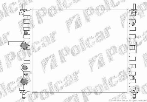 Polcar 301808-9 - Radiator, engine cooling autospares.lv