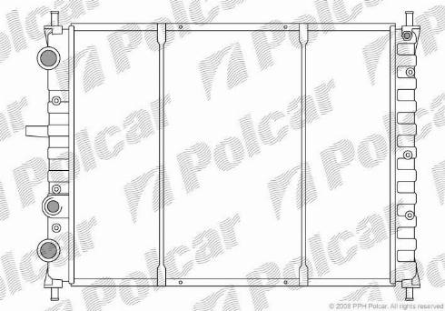 Polcar 3018084X - Radiator, engine cooling autospares.lv