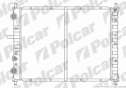 Polcar 301808-4 - Radiator, engine cooling autospares.lv