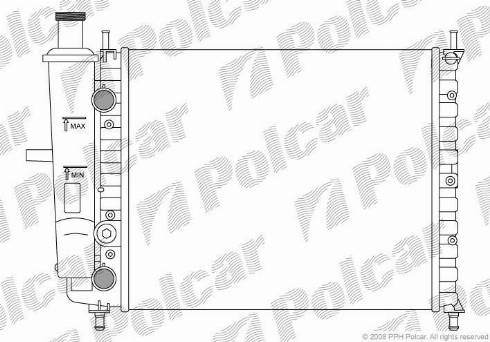 Polcar 301808-5 - Radiator, engine cooling autospares.lv