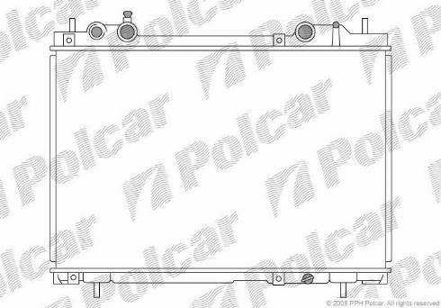 Polcar 3018086X - Radiator, engine cooling autospares.lv