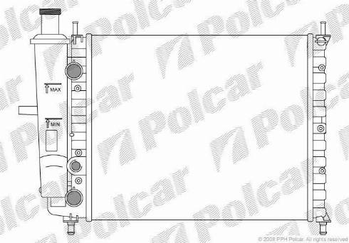 Polcar 301808A0 - Radiator, engine cooling autospares.lv