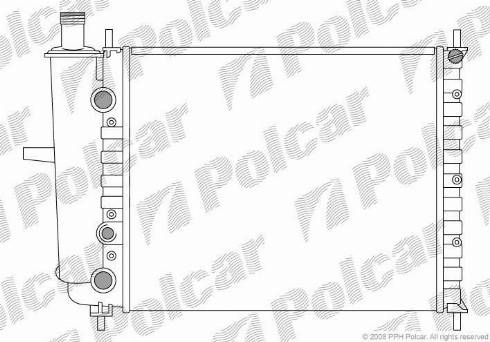 Polcar 3018081X - Radiator, engine cooling autospares.lv