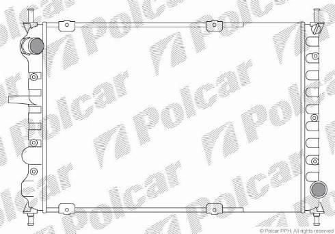 Polcar 3018082X - Radiator, engine cooling autospares.lv