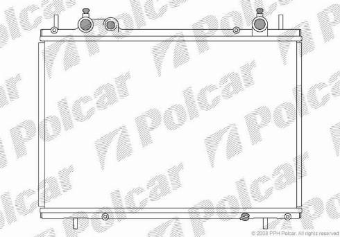 Polcar 3018087X - Radiator, engine cooling autospares.lv