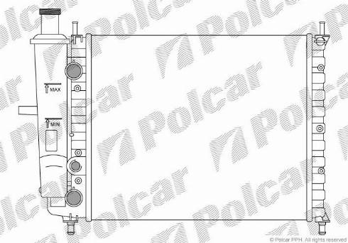 Polcar 301808A1 - Radiator, engine cooling autospares.lv