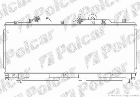 Polcar 3017089X - Radiator, engine cooling autospares.lv