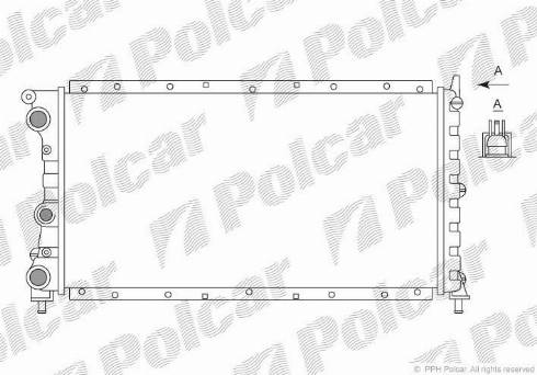 Polcar 301708-5 - Radiator, engine cooling autospares.lv