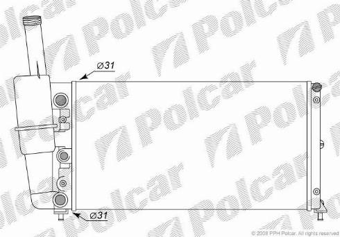 Polcar 301708-6 - Radiator, engine cooling autospares.lv