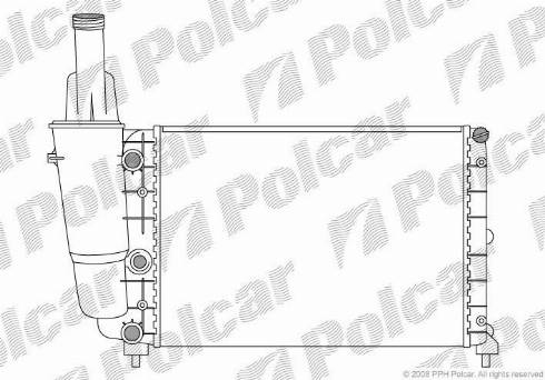 Polcar 3017081X - Radiator, engine cooling autospares.lv