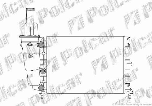 Polcar 301708-1 - Radiator, engine cooling autospares.lv