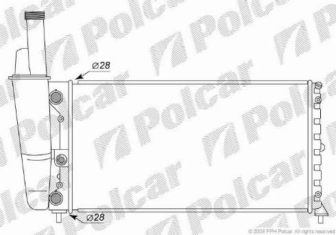 Polcar 301708-3 - Radiator, engine cooling autospares.lv