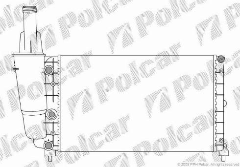 Polcar 3017082X - Radiator, engine cooling autospares.lv