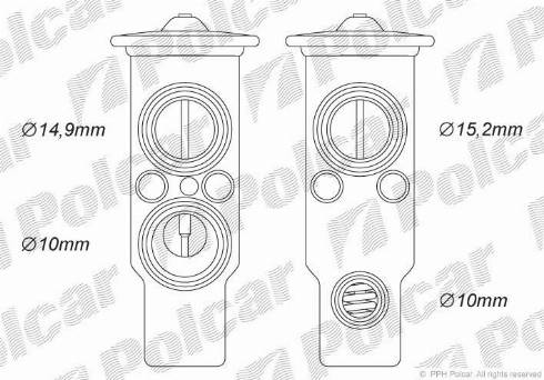 Polcar 3017KZ-1 - Expansion Valve, air conditioning autospares.lv