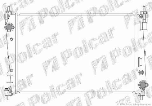 Polcar 302408-1 - Radiator, engine cooling autospares.lv