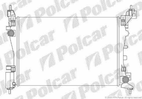 Polcar 3024083X - Radiator, engine cooling autospares.lv