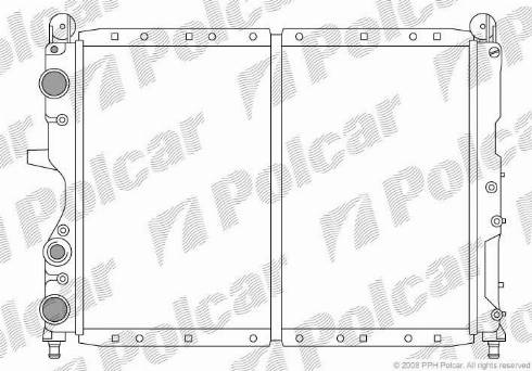 Polcar 302608-5 - Radiator, engine cooling autospares.lv