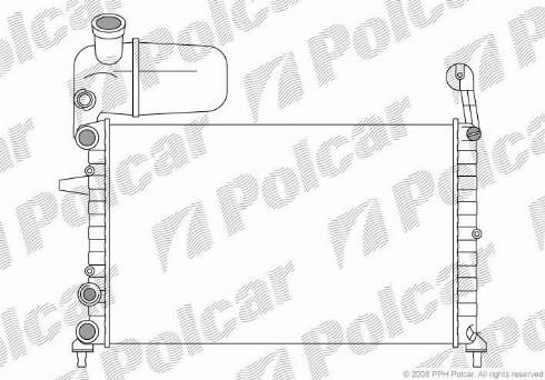 Polcar 3026081X - Radiator, engine cooling autospares.lv