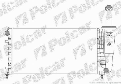Polcar 302308A2 - Radiator, engine cooling autospares.lv