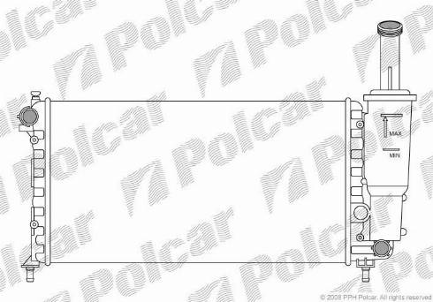 Polcar 302208-6 - Radiator, engine cooling autospares.lv