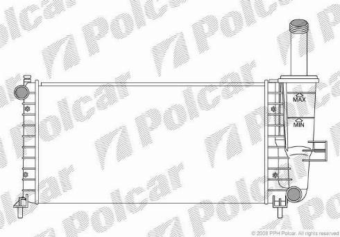 Polcar 302208A1 - Radiator, engine cooling autospares.lv