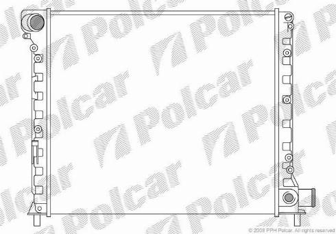 Polcar 3027087X - Radiator, engine cooling autospares.lv