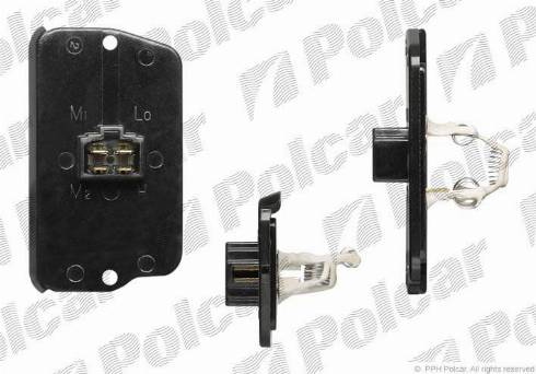 Polcar 3809KST1X - Resistor, interior blower autospares.lv