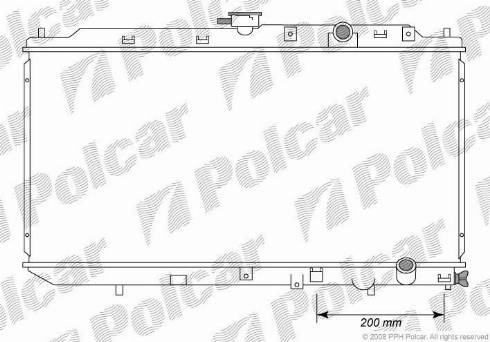 Polcar 3805084K - Radiator, engine cooling autospares.lv