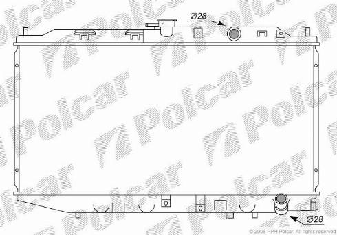 Polcar 380508-4 - Radiator, engine cooling autospares.lv