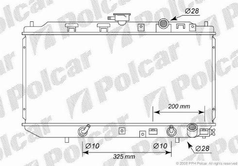 Polcar 3805085K - Radiator, engine cooling autospares.lv